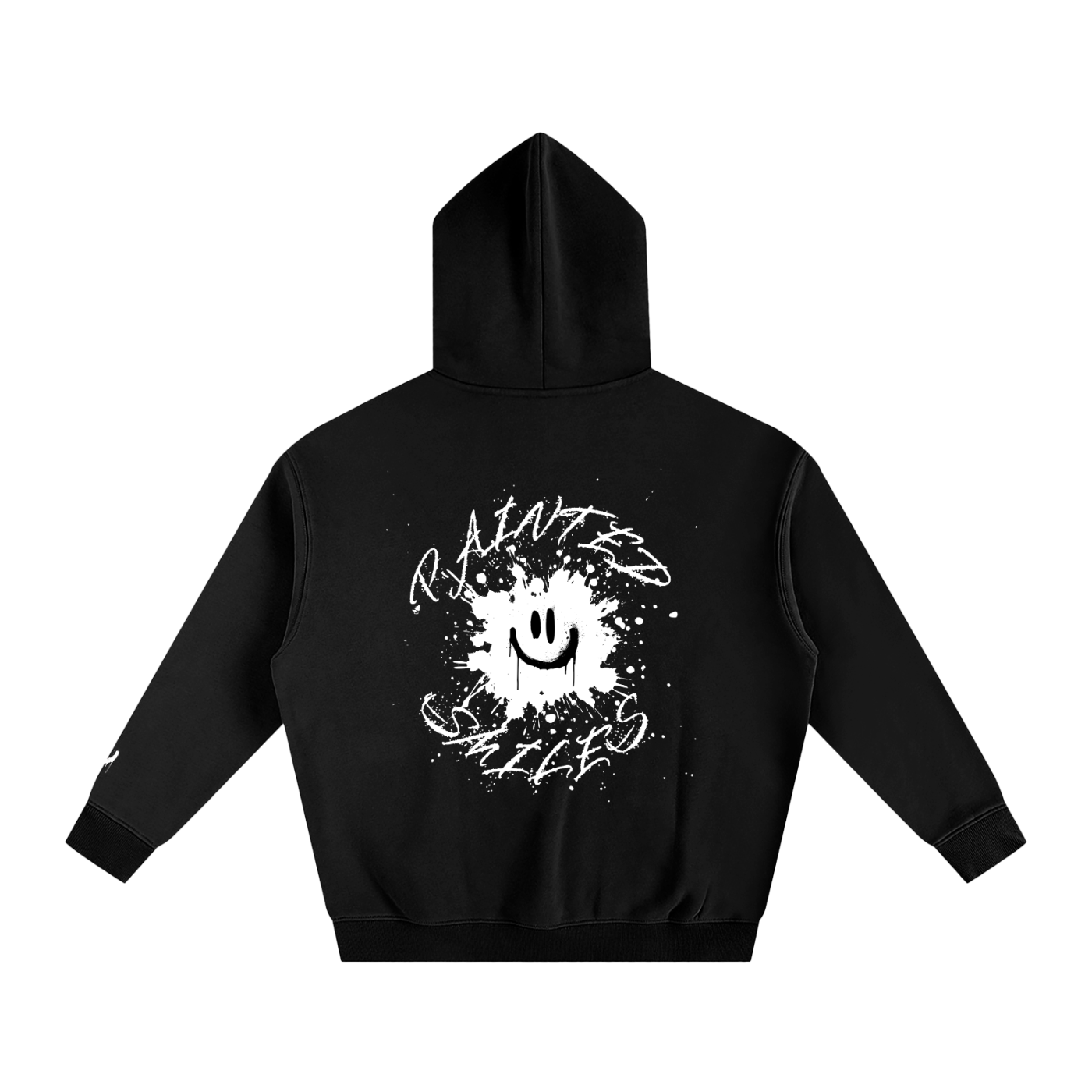 Painted Smile Oversize Fleeced Hoodie - Shadow Edition